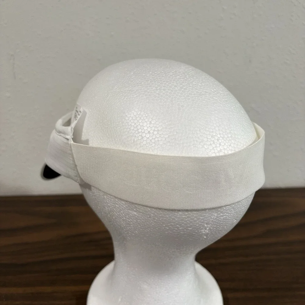 Saucony Running Visor Hat White Lightweight Elastic Stretch Athletic Breathable